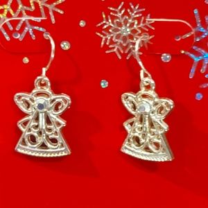 😇 Silver Angel Earrings (NWT)